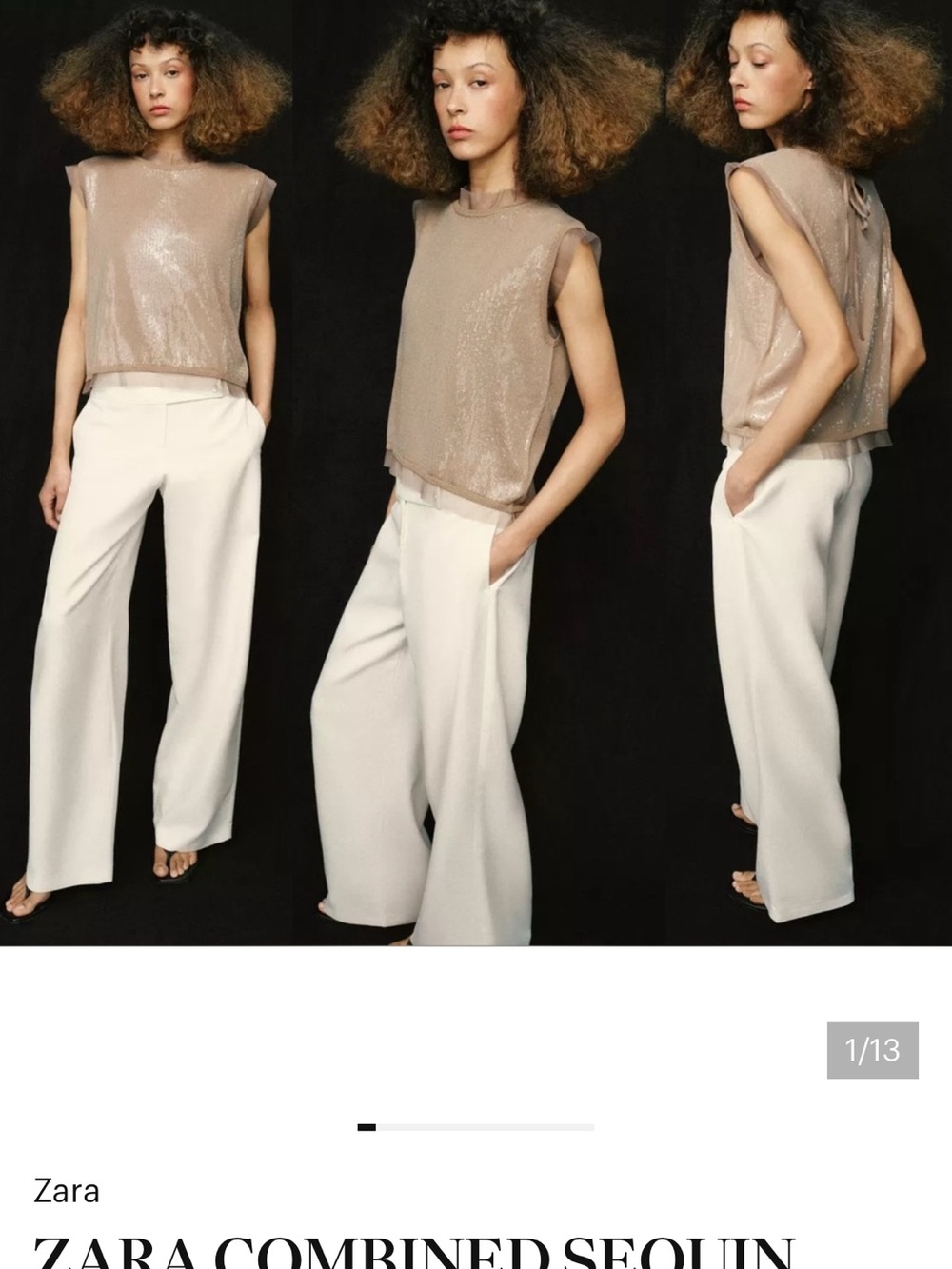 Combine  sequin Zara women top Maille et paillettes